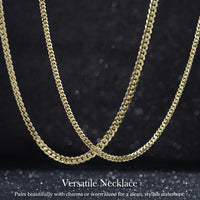 Deus® Cadena Monaco de Oro 14K
