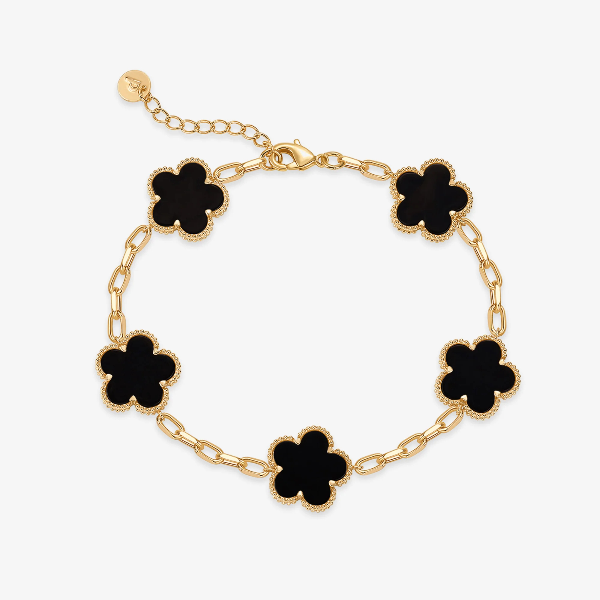Pulsera Trébol Bañada en Oro 14K Deus®