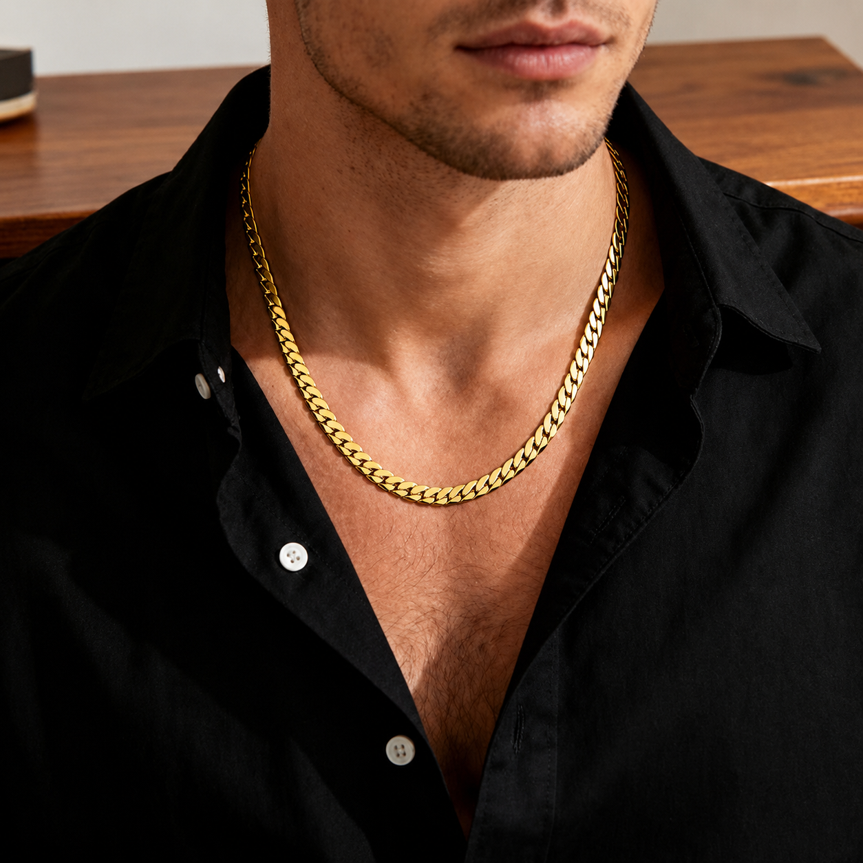 Deus® Cadena Bañada en Oro 14K
