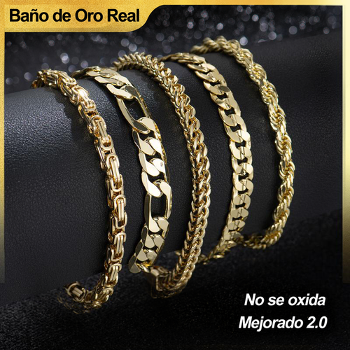 Deus® Pulsera Bañada en Oro 14K