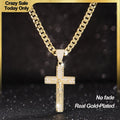 Deus™ Cadena con Crucifijo Bañada en Oro 14K